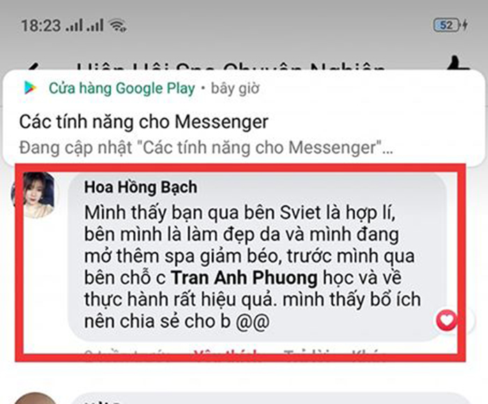 Nhận xét, đánh giá học viên sau khi học điêu khắc body - giảm béo tại Sviet Spa